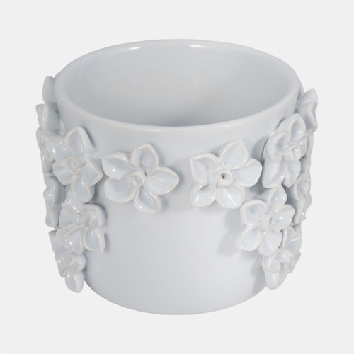 sagebrook home 6" Floral Applique Planter White Wishlist Create New