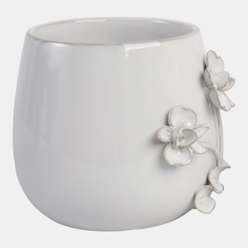 Sagebrook Home 6" Flower Applique Planter Ivory Wishlist Create New