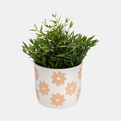 Sagebrook Home 6" Flower Power Planter White/tan Wishlist Create New