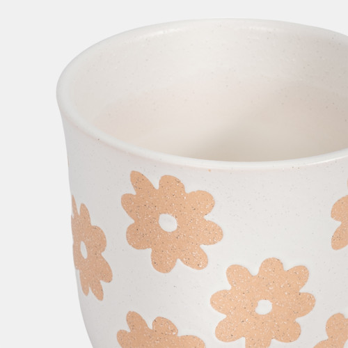 Sagebrook Home 6" Flower Power Planter White/tan Wishlist Create New