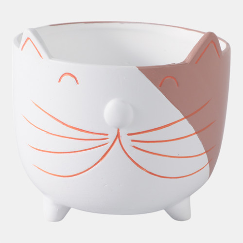 sagebrook home 6" Kitty Whiskers Footed Planter White/tan Wishlist Create New