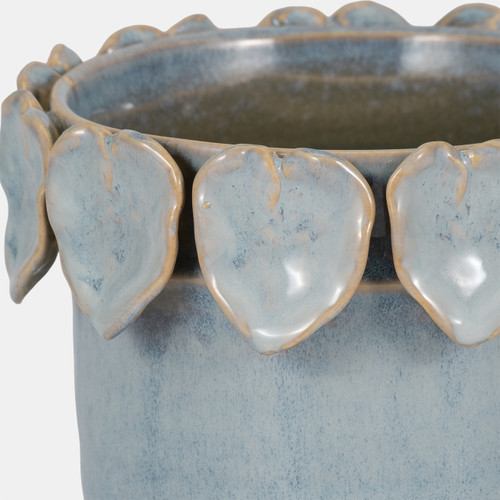 Sagebrook Home 6" Leaf Applique Planter Blue Wishlist Create New