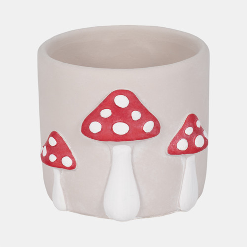 sagebrook home 6" Magic Mushroom Applique Planter Red/white Wishlist Create New