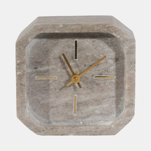 sagebrook home 6" Marble Octagon Clock Bwn/gld Wishlist Create New