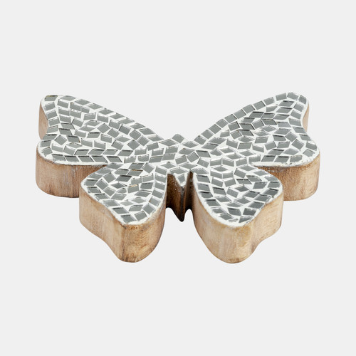 Sagebrook Home 6" Mosaic Butterfly White Wishlist Create New