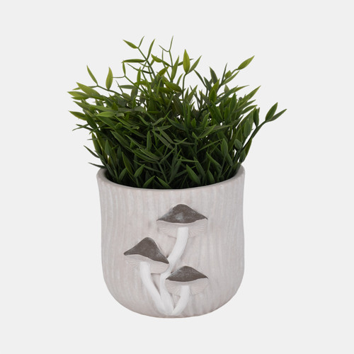 Sagebrook Home 6" Mushroom Applique Planter Grey Wishlist Create New