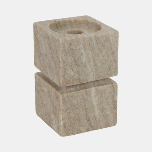Sagebrook Home 6" Onyx Marble Stacked Cubes Pillar Candleholder Wishlist Create New