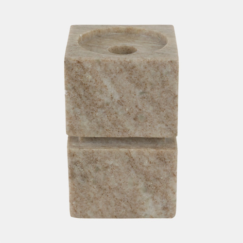 Sagebrook Home 6" Onyx Marble Stacked Cubes Pillar Candleholder Wishlist Create New