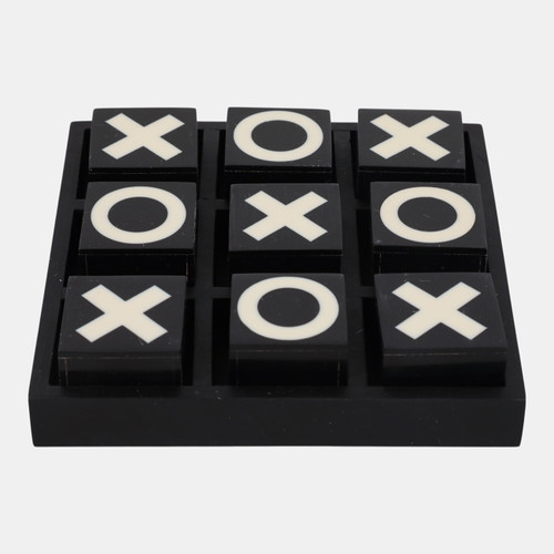 sagebrook home 6" Resin Tic-tac-toe Set Black/white Wishlist Create New