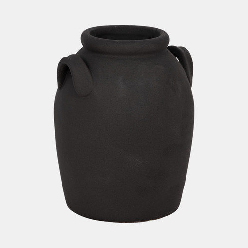 Sagebrook Home 6" Rough Finish Jug With Handles Black Wishlist Create New