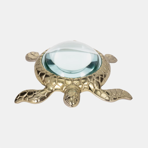 sagebrook home 6" Sea Turtle Magnifying Glass Gold Wishlist Create New