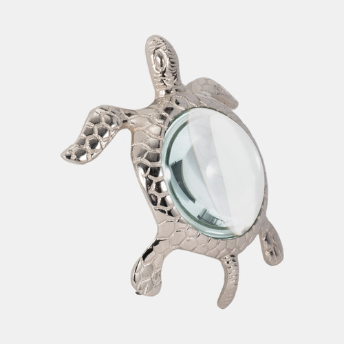 Sagebrook Home 6" Sea Turtle Magnifying Glass Silver Wishlist Create New