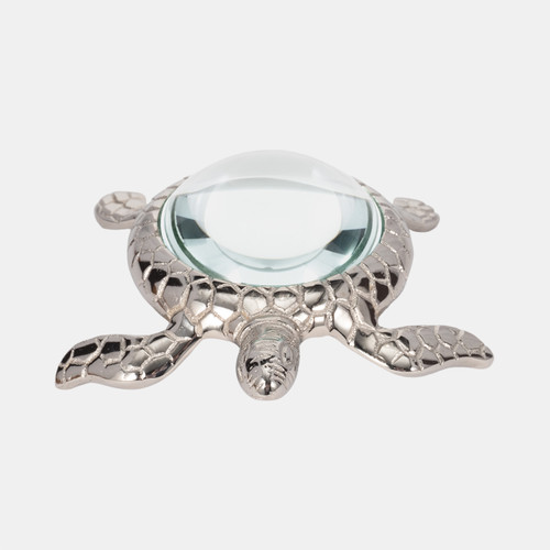 sagebrook home 6" Sea Turtle Magnifying Glass Silver Wishlist Create New