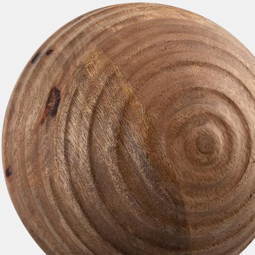 Sagebrook Home 6" Wooden Orb W/ Ridges Natural Wishlist Create New
