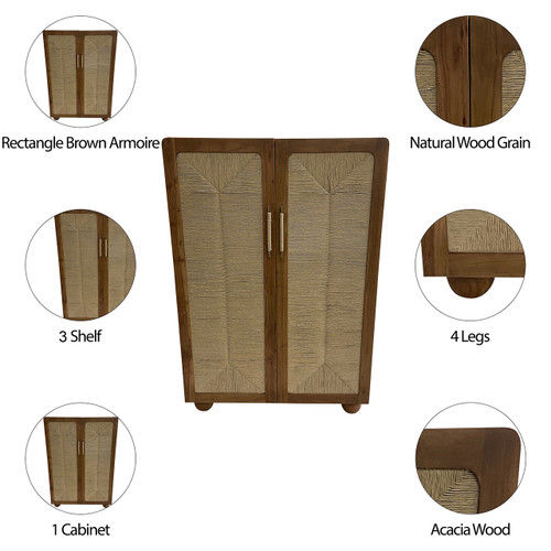 Sagebrook Home 60" Acacia Wood Armoire Brown Wishlist Create New
