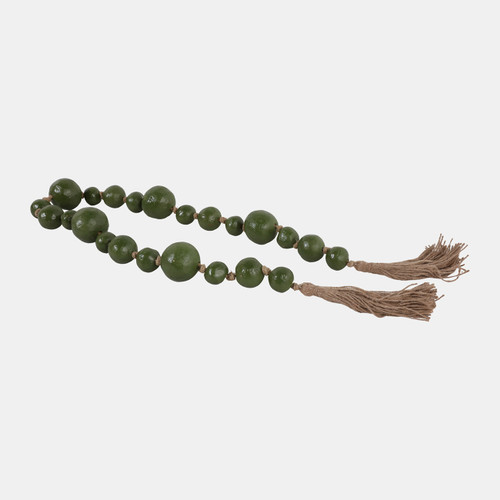 Sagebrook Home 60" Terracotta Varied Size Bead Garland Green Wishlist Create New