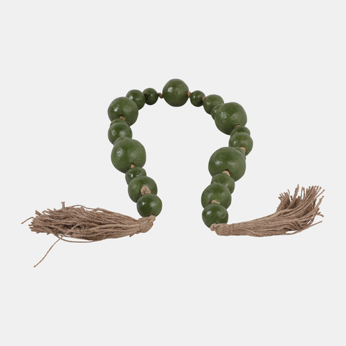 sagebrook home 60" Terracotta Varied Size Bead Garland Green Wishlist Create New