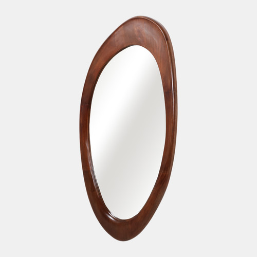 Sagebrook Home 62x35" Organic Oval Shaped Wood Mirror Walnut Wishlist Create New