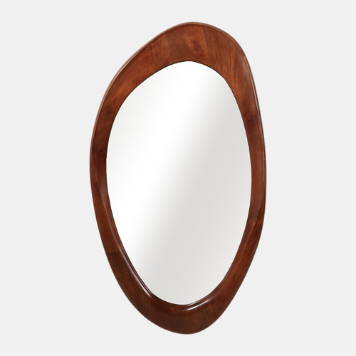 sagebrook home 62x35" Organic Oval Shaped Wood Mirror Walnut Wishlist Create New