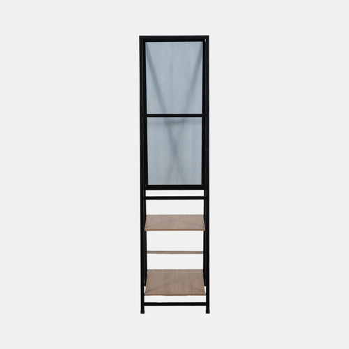 Sagebrook Home 63" Standing Mirror W/ Wood Shelves Black/natural Wishlist Create New