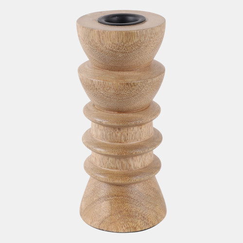 Sagebrook Home 6x3" Wood Totem Taper Holder Natural Wishlist Create New