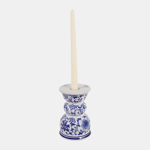 Sagebrook Home 6x4" Chinoiserie Taper & Pillar Holder Blue/white Wishlist Create New