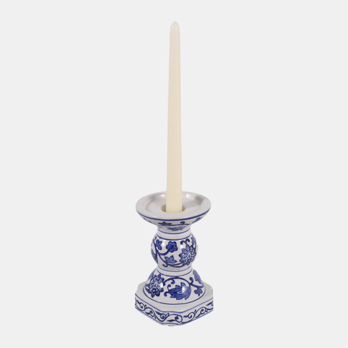 Sagebrook Home 6x4" Chinoiserie Taper & Pillar Holder Blue/white Wishlist Create New