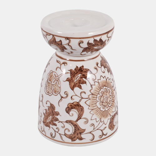 Sagebrook Home 6x4" Chinoiserie Taper & Pillar Holder Brown/wht Wishlist Create New