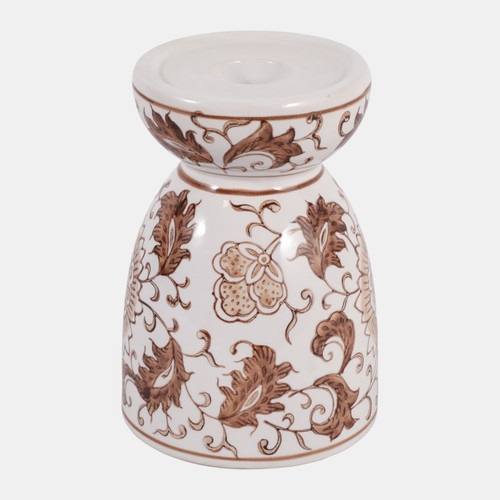 Sagebrook Home 6x4" Chinoiserie Taper & Pillar Holder Brown/wht Wishlist Create New