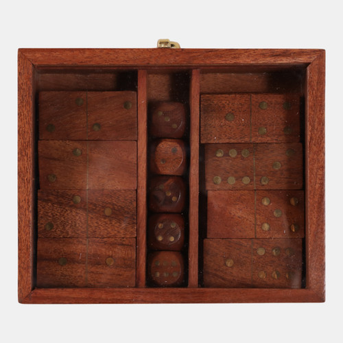 Sagebrook Home 6x5" 3 In 1 Game Set Brown/gold Wishlist Create New