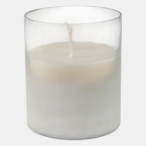 Sagebrook Home 6x5" 34 Oz Jasmine Frosted Glass Candle Clear Wishlist Create New
