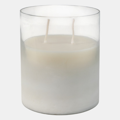Sagebrook Home 6x5" 34 Oz Jasmine Frosted Glass Candle Clear Wishlist Create New