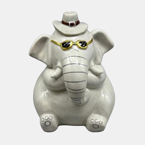 sagebrook home 6x5" Cool Elephant With Glasses Gray Wishlist Create New