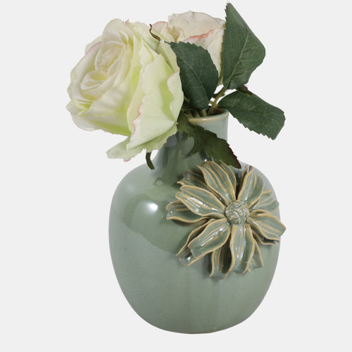 Sagebrook Home 6x5" Dahlia Applique Tall Bud Vase Sage Green Wishlist Create New