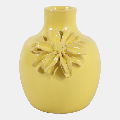 sagebrook home 6x5" Dahlia Applique Tall Bud Vase Yellow Wishlist Create New