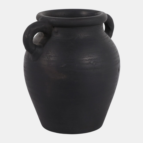 Sagebrook Home 6x5" Terracotta Bud Vase W/ Handles Black Wishlist Create New