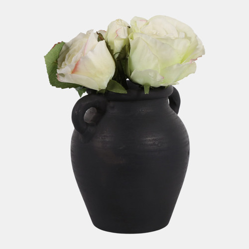 Sagebrook Home 6x5" Terracotta Bud Vase W/ Handles Black Wishlist Create New