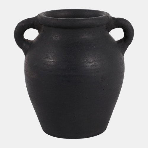 sagebrook home 6x5" Terracotta Bud Vase W/ Handles Black Wishlist Create New
