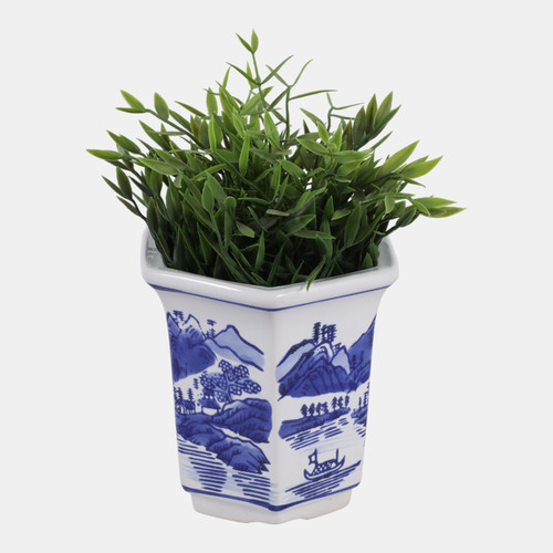 Sagebrook Home 6x6" Chinoiserie Planter Blue/white Wishlist Create New