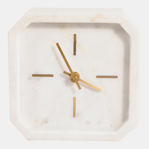 sagebrook home 6x6" Marble Octagon Clock White/gold Wishlist Create New