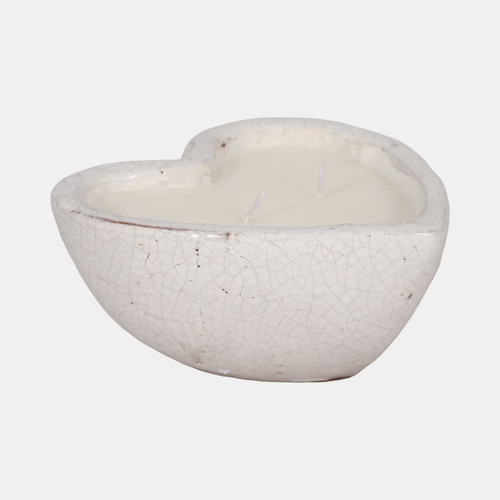 Sagebrook Home 7" 11 Oz Sandalwood Heart Candle White Wishlist Create New