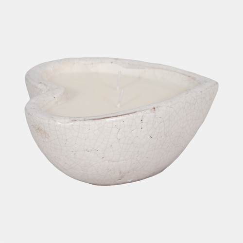 Sagebrook Home 7" 11 Oz Sandalwood Heart Candle White Wishlist Create New