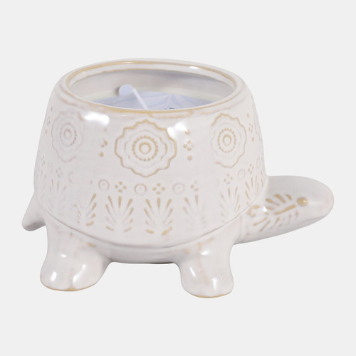 sagebrook home 7" 12 Oz Lavender Turtle Candle White Wishlist Create New