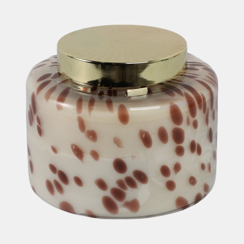 sagebrook home 7" 71 Oz Cinnamon Speckle Lidded Candle Brown/gol Wishlist Create New