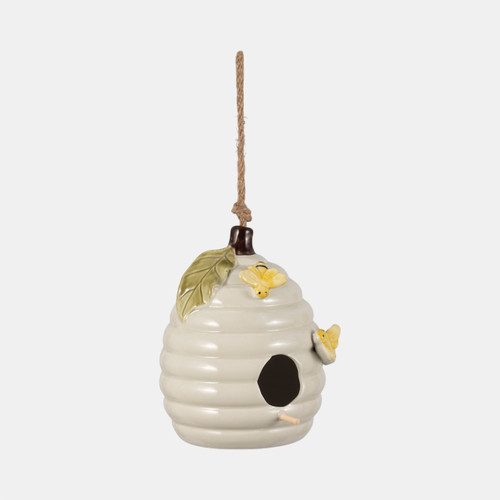 Sagebrook Home 7" Beehive Bird Feeder Ivory Wishlist Create New