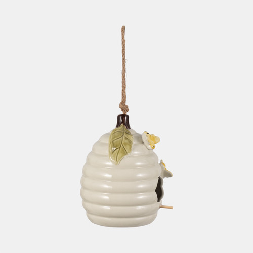 Sagebrook Home 7" Beehive Bird Feeder Ivory Wishlist Create New