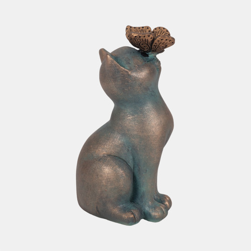 Sagebrook Home 7" Cat With Butterfly On Nose Multi Wishlist Create New