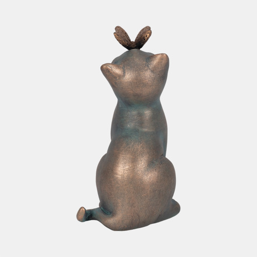 Sagebrook Home 7" Cat With Butterfly On Nose Multi Wishlist Create New