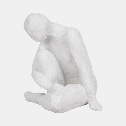 Sagebrook Home 7" Contemplating Figure Rough Texture White Wishlist Create New