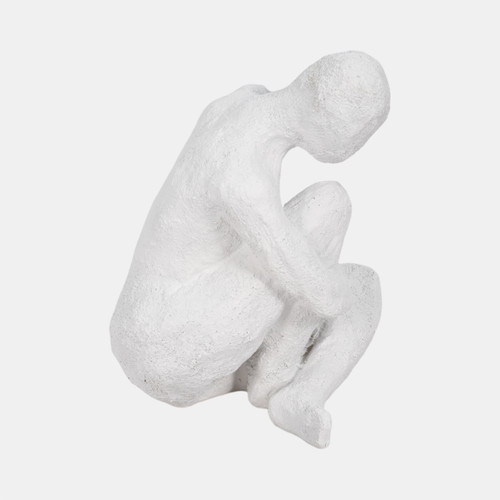 Sagebrook Home 7" Contemplating Figure Rough Texture White Wishlist Create New